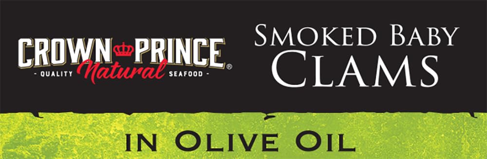 Crown Prince Natural Smoked Baby Clams In Olive Oil, 3-Ounce Cans (Pack Of 12)