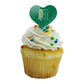 GRAPHICS & MORE Cupcake Picks Set of 6, Acrylic, Bronx Community College Secondary Logo Heart Decoration
