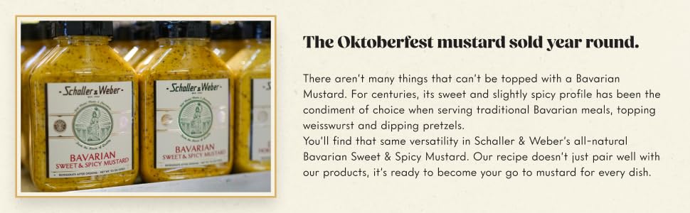 Schaller & Weber Bavarian Mustard, Classic Bavarian-Style, All Natural Mustard, 9.5 Ounce (Pack Of 1)