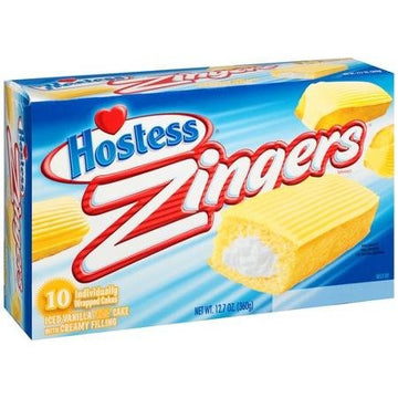 Hostess Zingers Vanilla Cakes 10 Cakes (2 Boxes)
