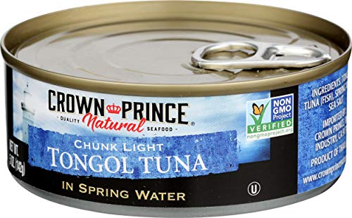 Crown Prince Natural Chunk Light Tongol Tuna In Spring Water, 5 Ounce Cans (Pack Of 12)