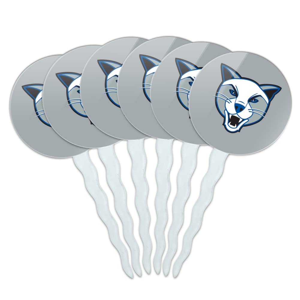 Daemen College Secondary Logo Cupcake Picks Toppers Decoration Set of 6