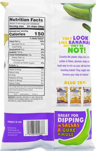 Goya Foods Plantain Chips, Garlic, 5 Ounce (Pack Of 12)