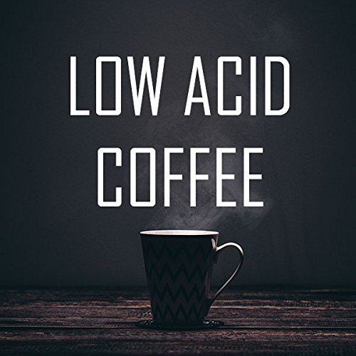 Low Acid Coffee, Blend Of Natural Low Acidic Coffee, Ground, Medium Roast, Fresh Roasted, Kosher, 16-Ounces