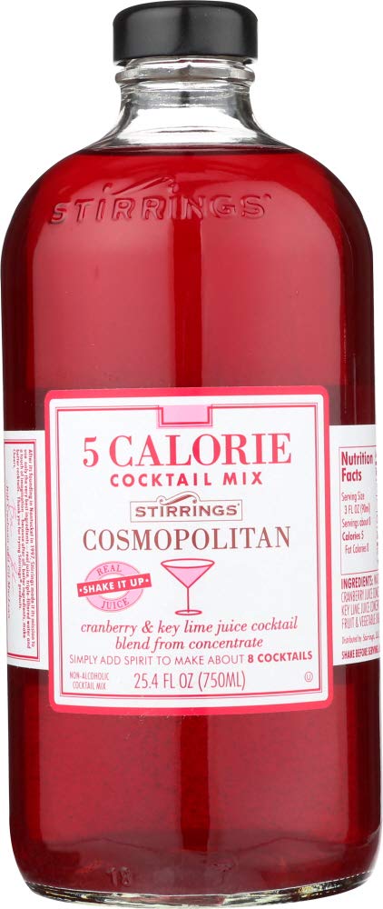 Stirrings 5 Calorie Cosmopolitan Mix, 1 Count, Low-Calorie Cocktail Mixer