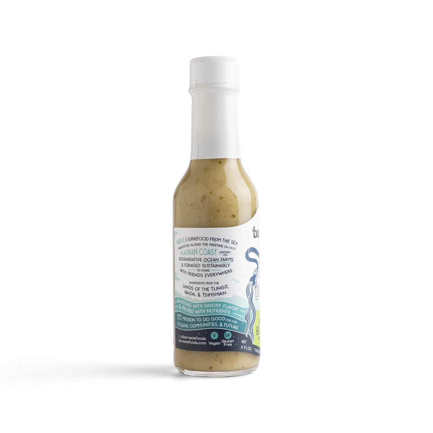 Barnacle Foods Serrano Bullwhip Kelp Hot Sauce | Kelp & Serrano Peppers | Made In Alaska | Delicious Savory Umami Flavor & Heat