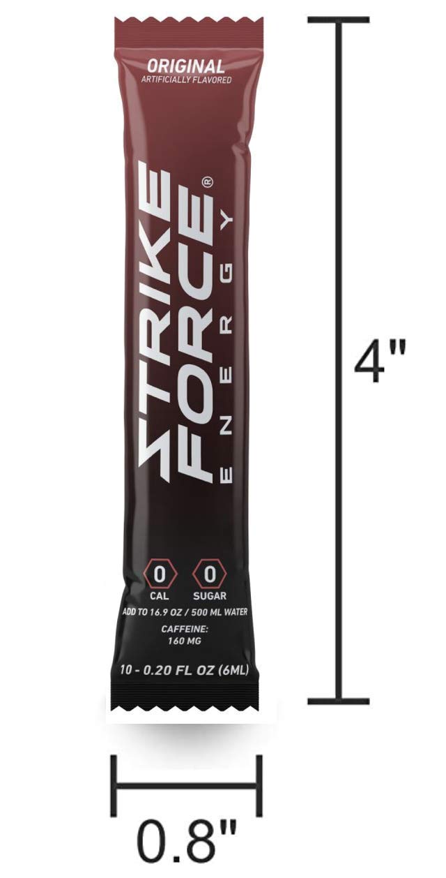 Strike Force Energy Drink Mix - Original Flavor - Zero Calories, Keto Friendly - 10 Count (Pack of 40)