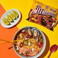 Ottogi Jin Jjamppong, Korean Style Spicy Seafood Ramen Instant Noodle, 4 Pack X 4.58Oz