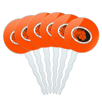East Central University Primary Logo Cupcake Picks Toppers Decoration Set of 6