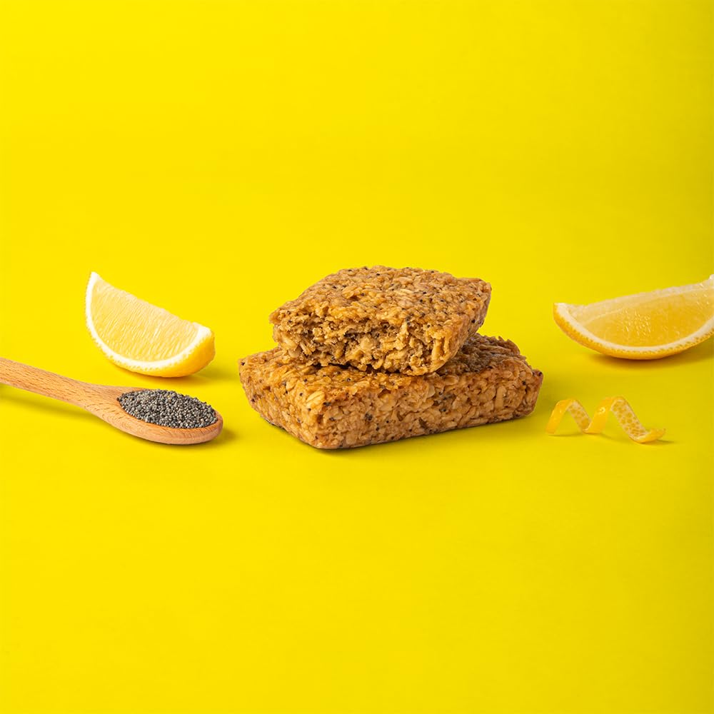 Bobos Oatmeal Bars, Lemon Poppyseed, Gluten Free, Vegan, Whole Grain, Pack of 12