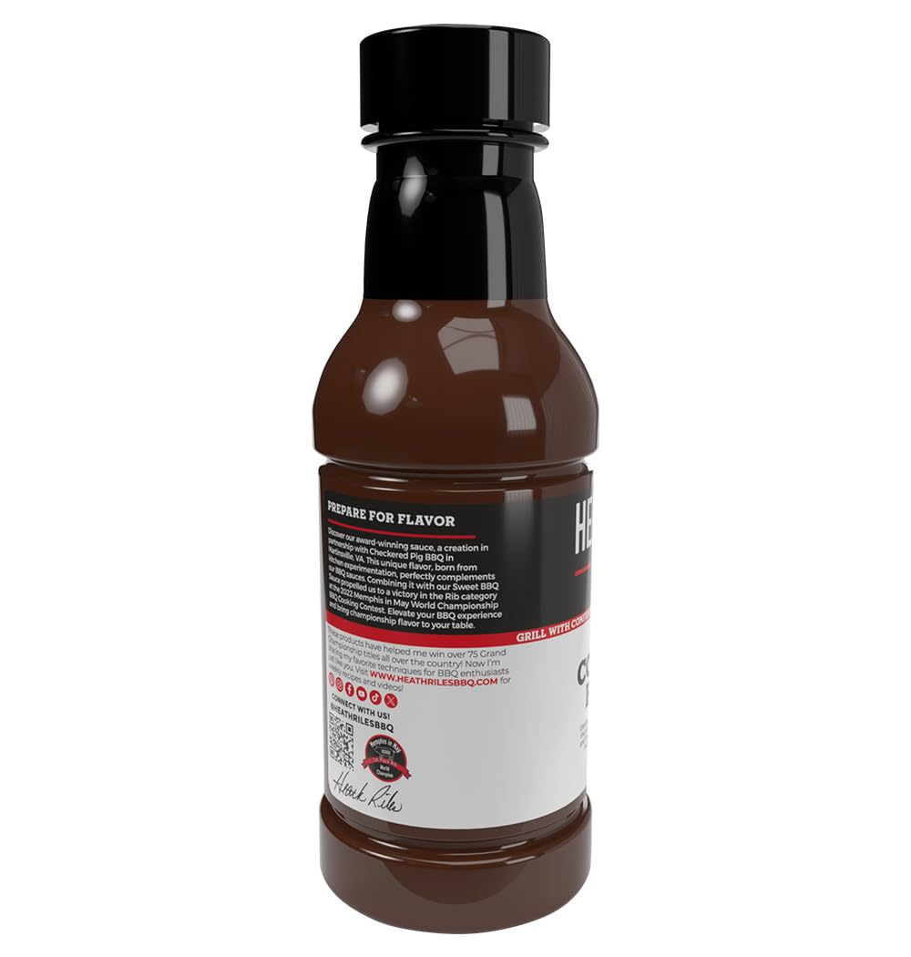 Heath Riles Bbq Competition Barbecue Sauce, Champion Pitmaster Recipe, Bottle 16 Oz.