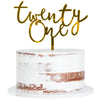 Qertesl Acrylic Twenty One Cake Topper,21Th Birthday Cake Toppers, 21Th Anniversary Party Decorations Supplies- Double Sided Gol