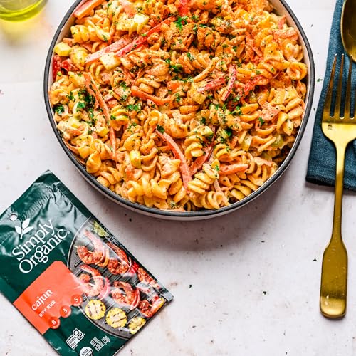 Simply Organic Cajun Dry Rub  Vegan Friendly  Kosher  USDA Certified Organic  Gluten Free & Non-GMO  0.88 Ounce (Pack of 12)