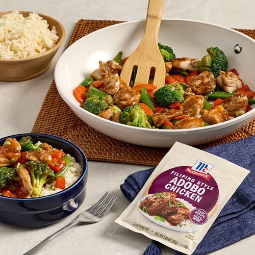 McCormick Seasoning Mix  Filipino Style Adobo Chicken  For Savory  Sweet & Tangy Filipino Style Adobo Chicken in Just 20 Minutes  1.25 oz (Pack of 12)