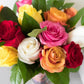 From You Flowers - One Dozen Rainbow Roses with Glass Vase | Fresh Flower Bouquets for Birthday  Anniversary  Get Well or Celebration