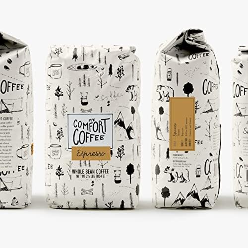 Mt. Comfort Coffee Espresso Roast, Whole Beans, Flavor Notes of Chocolate & Caramel, 40 Ounce (2.5lb)