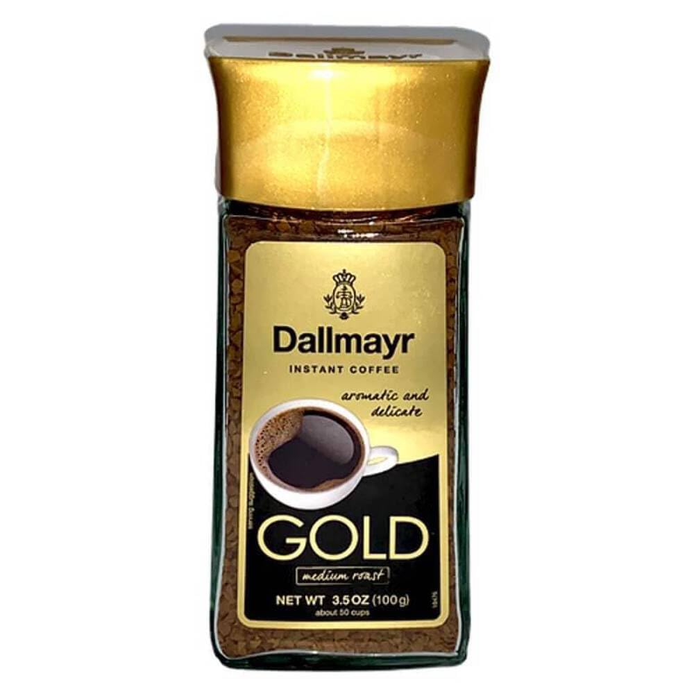 Dallmayr Gold Instant Coffee, 100g (3.5oz), Pack of 1, Rich Flavor