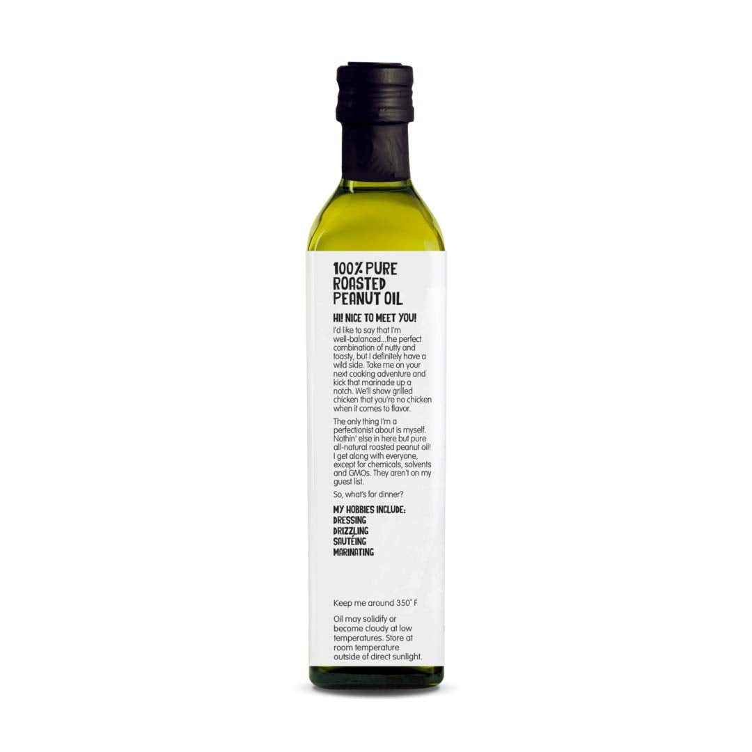 Oi! Roasted Peanut Oil 8.4 Oz, Non-Gmo, Gluten Free For Cooking, Baking And Grilling