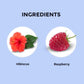BLUE TEA Hibiscus Tea - Raspberry Flavor - 18 Count Pyramid Tea Bags - Caffeine Free, Vegan, Non-GMO, Tin Packaging