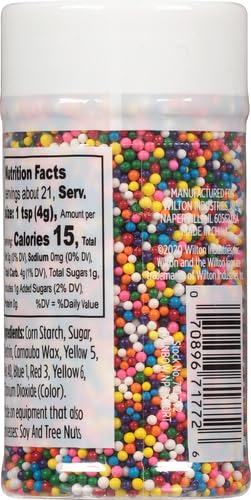 Wilton Rainbow Nonpareil Food Decorative, 3 Oz, Multicolored