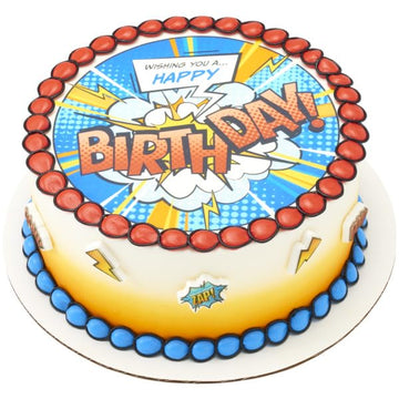Super Hero Assortment Edible Sugar Cake Toppers, 12 Count