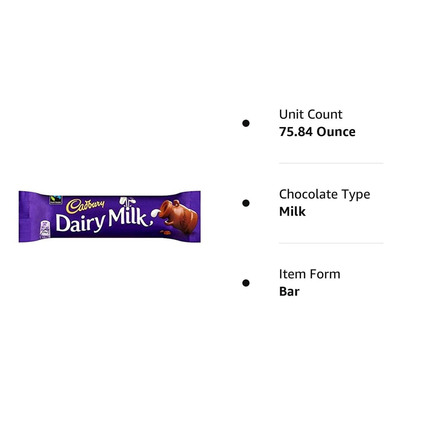 Cadbury Dairy Milk Chocolate 48 X 45G Bars (Bulk Buy)