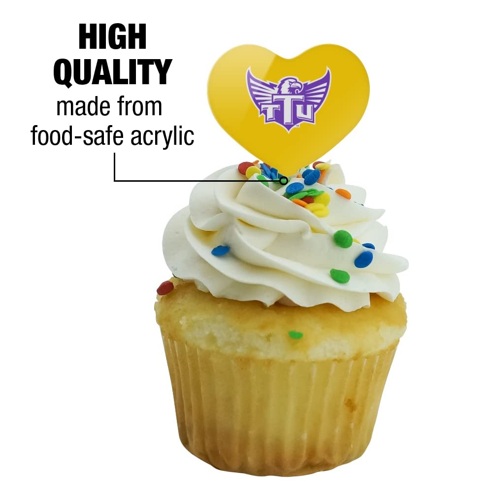 GRAPHICS & MORE Cupcake Picks Set of 6 - Acrylic, Tennessee Technological University, Heart Decoration, One Size, Model CUPCAKE.HEART.CLCTNT.Z007752