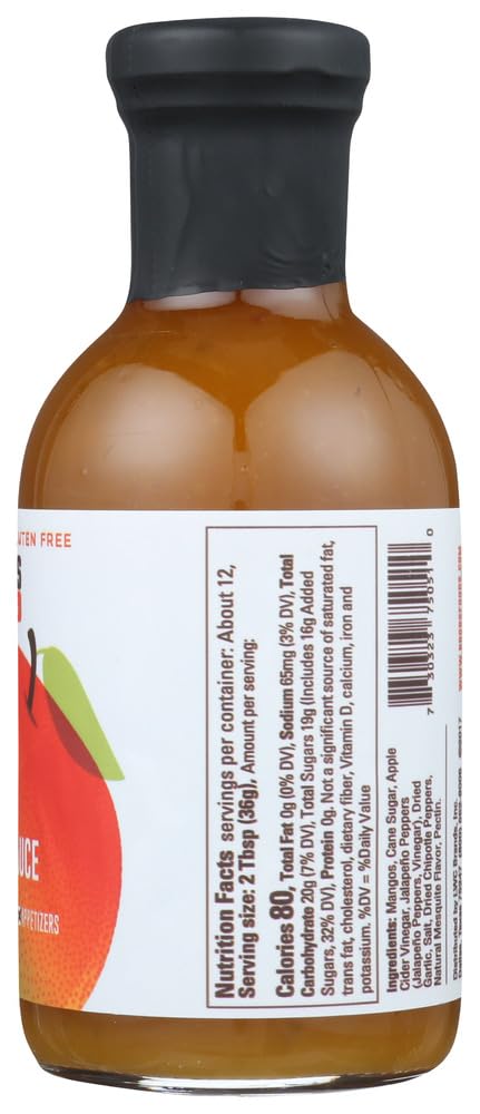 Bronco Bobs Roasted Mango Chipotle Sauce, 15.5 oz, Pack of 6, No Color, Model 730323750510