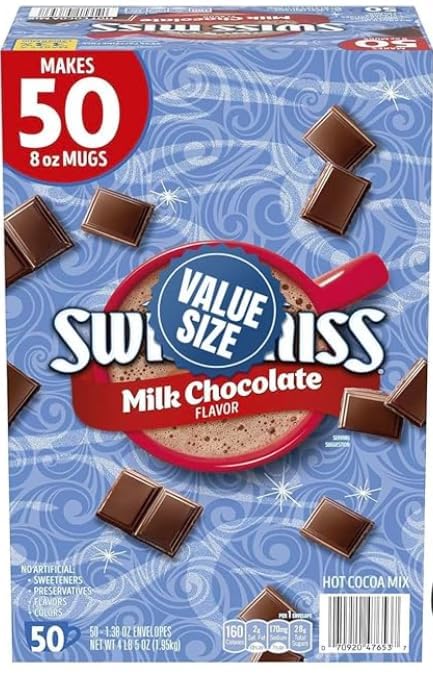 Milk Chocolate Hot Cocoa Mix Packets, 50 ct. (1 pack) + Edlvs Sticker