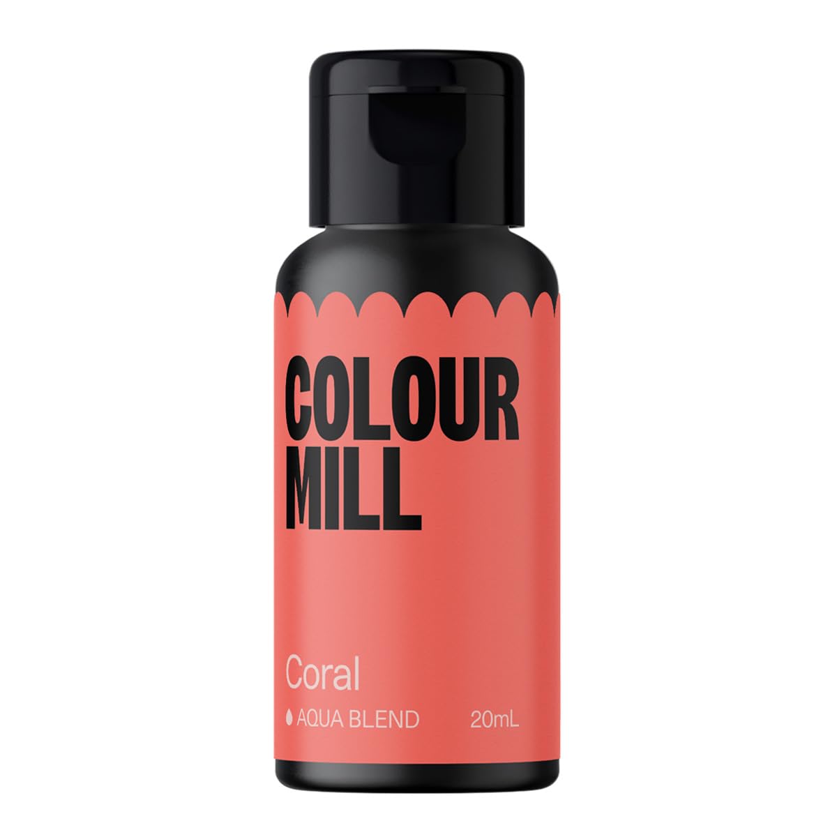 Colour Mill Aqua Blend Food Coloring, Water-Based, 20ml, Coral, Model CMA20CRL