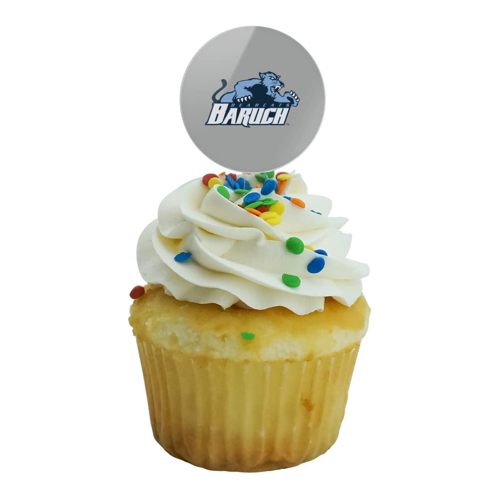 Baruch College Secondary Logo Cupcake Picks Toppers Decoration Set Of 6