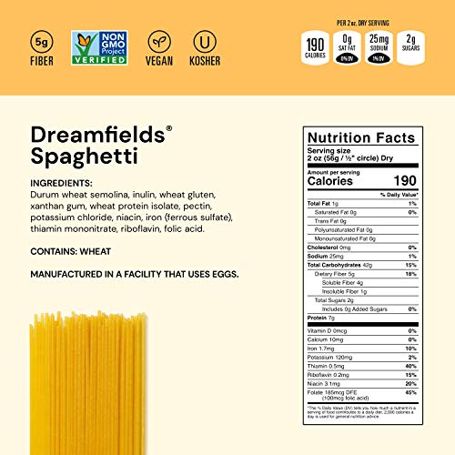 Dreamfields Healthy Pasta Living Spaghetti, 13.25-Ounce Boxes (Pack Of 10)