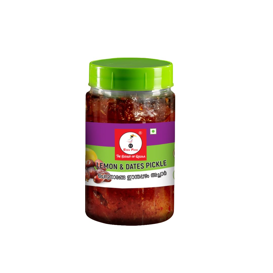 LEMON & DATES PICKLE FROM KERALA 250 G (8.81 OZ) | SWEET AND SOUR PICKLE EDEN SPECIAL ACHAR | BRAND OF KERALA | 250 G