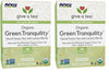 Now Foods, Certified Organic Green Tranquility Tea, Decaf Green With Lemon Myrtle, Non-Gmo, Premium Unbleached Tea Bags With No-