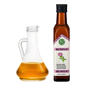 Siberian Green Milk Thistle Oil – 250Ml Single Varietal Seed Oil – Extra Virgin Unrefined Cold Pressed Food-Grade Formula From Siberia Altai Golden Mountains