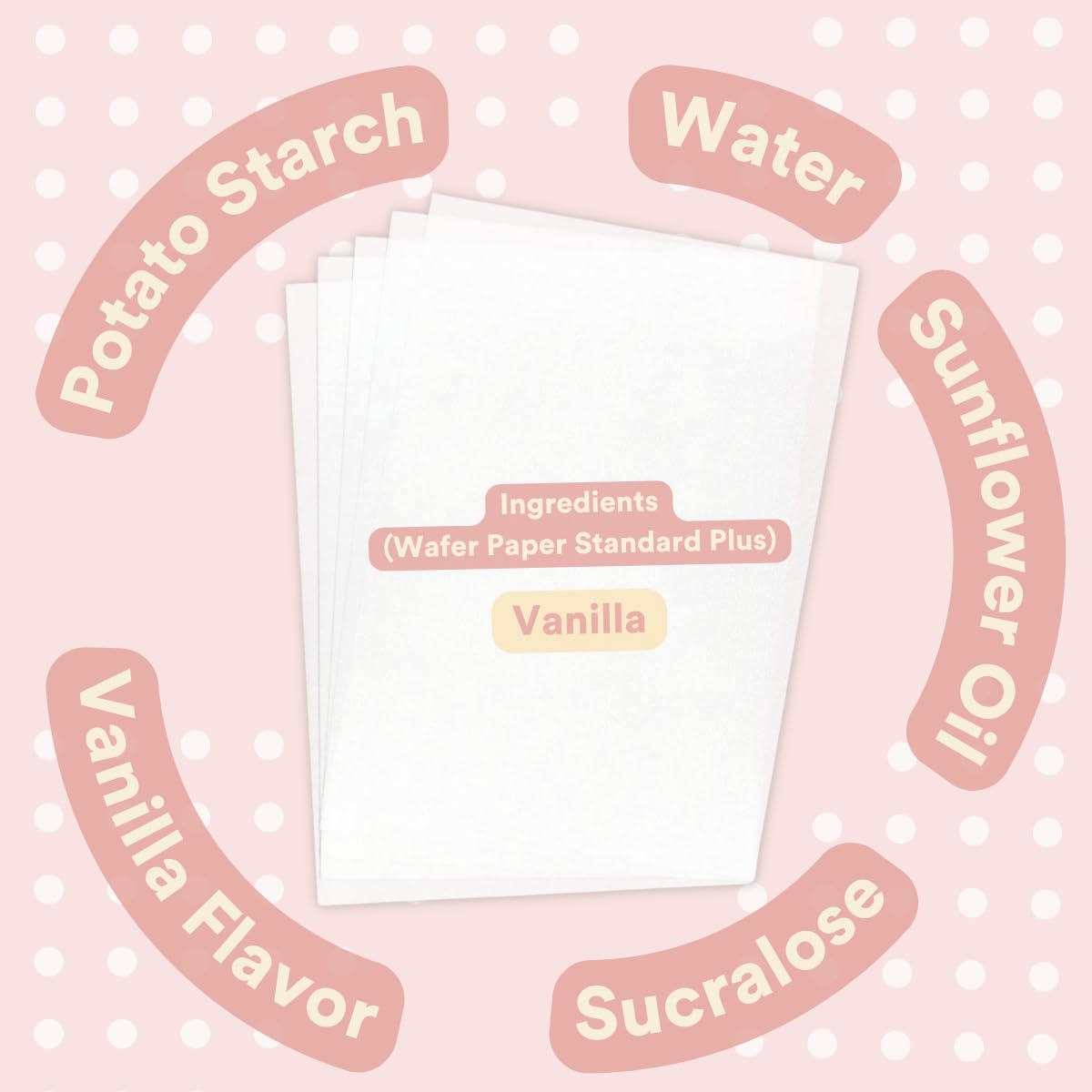 paper2eat Printable Edible Wafer Paper Sheets - 200 Sheets, 0.40 mm, Vanilla