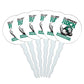 Slippery Rock Secondary Logo Cupcake Picks Toppers Decoration Set of 6