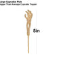 4Es Novelty Halloween Skeleton Zombie Hand Cupcake Toppers, 72 Pcs, Plastic, 5 Beige, Model 10702