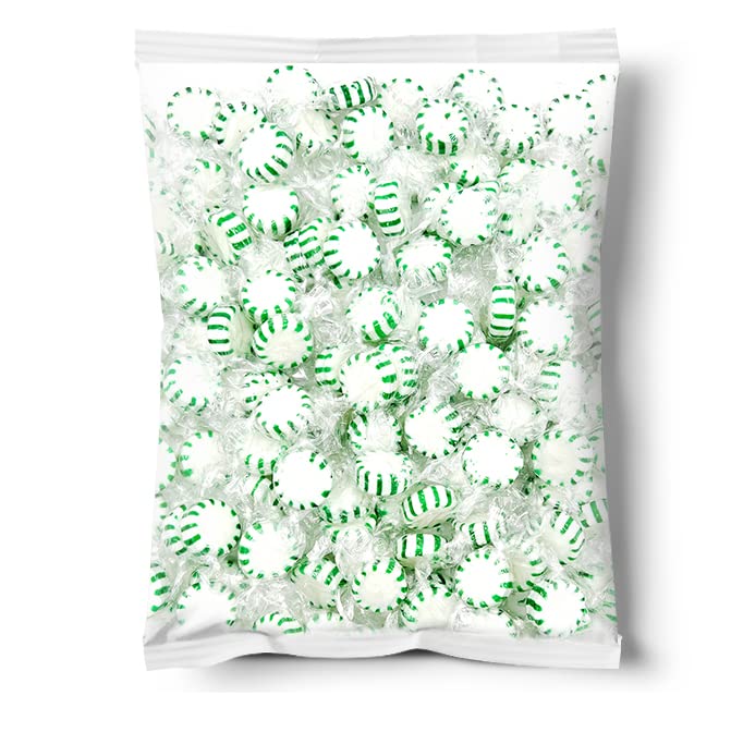 Arcor Spearmint Starlights Discs Individually Wrapped Hard Candy (1 Pound Bag - Approx. 85 Count)