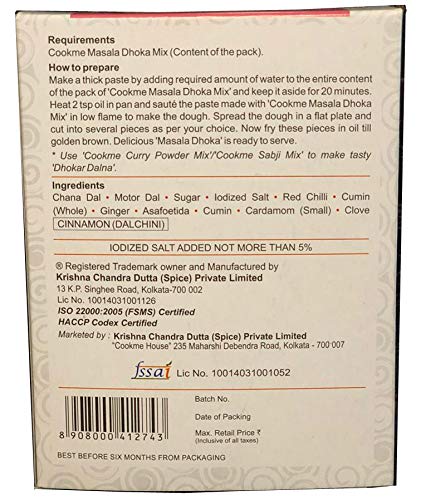 Cookme Masala Dhoka Mix Powder 200G (2 Pkt Of 100G Each)