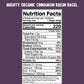 One Mighty Mill Whole Wheat Cinnamon Raisin Bagels, 100% Organic, Fresh-Milled, Stone-Ground Flour - No Preservatives or Artific