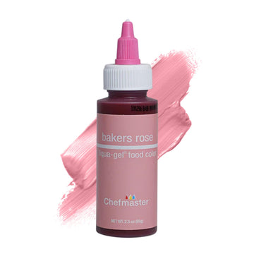 Chefmaster Bakers Rose Liqua-Gel Food Coloring | Professional-Grade Dye | 2.3 Fl Oz | Fade-Resistant, Easy-to-Use