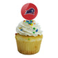 New Jersey Institute Of Technology Secondary Logo Cupcake Picks Toppers Decoration Set Of 6