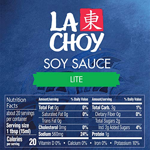 La Choy Lite Soy Sauce, 10 Ounce Bottle, 12 Pack