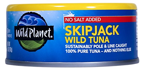 Wild Planet Skipjack Wild Tuna No Salt Added Keto And Paleo 3Rd Party Mercury Tested 5 Ounce