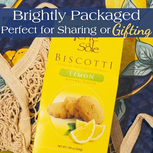 Perle di Sole Lemon Shortbread Cookies — Italian Biscotti (7 oz)