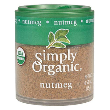 Simply Organic Ground Nutmeg, Certified Organic | 0.53 Oz | Pack Of 12 | Myristica Fragrans Houtt.12
