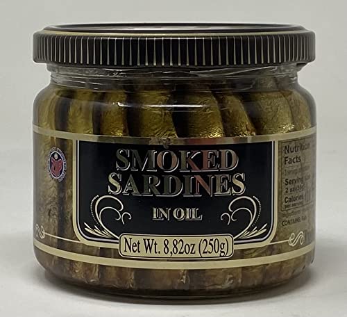 RIGA GOLD Smoked Sardines in Oil - 250g (2-pack) - 9.52 Ounce Total Weight