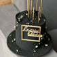 Mirror Acrylic Happy Birthday Cake Toppers Happy Birthday Cupcake Topper Hollow Frame Side Cake Topper Cake Decorations Cake Ins
