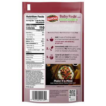 Idahoan Mashed Potatoes, Baby Reds with Roasted Garlic and Parmesan, 4.1 Ounce (Pack of 10)